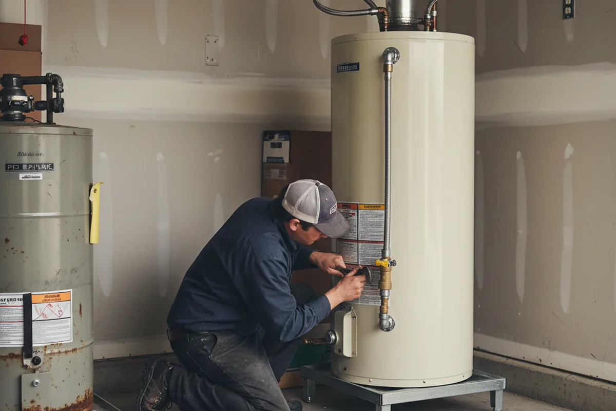 Water heater and shutoff valve replacement in Greenfield