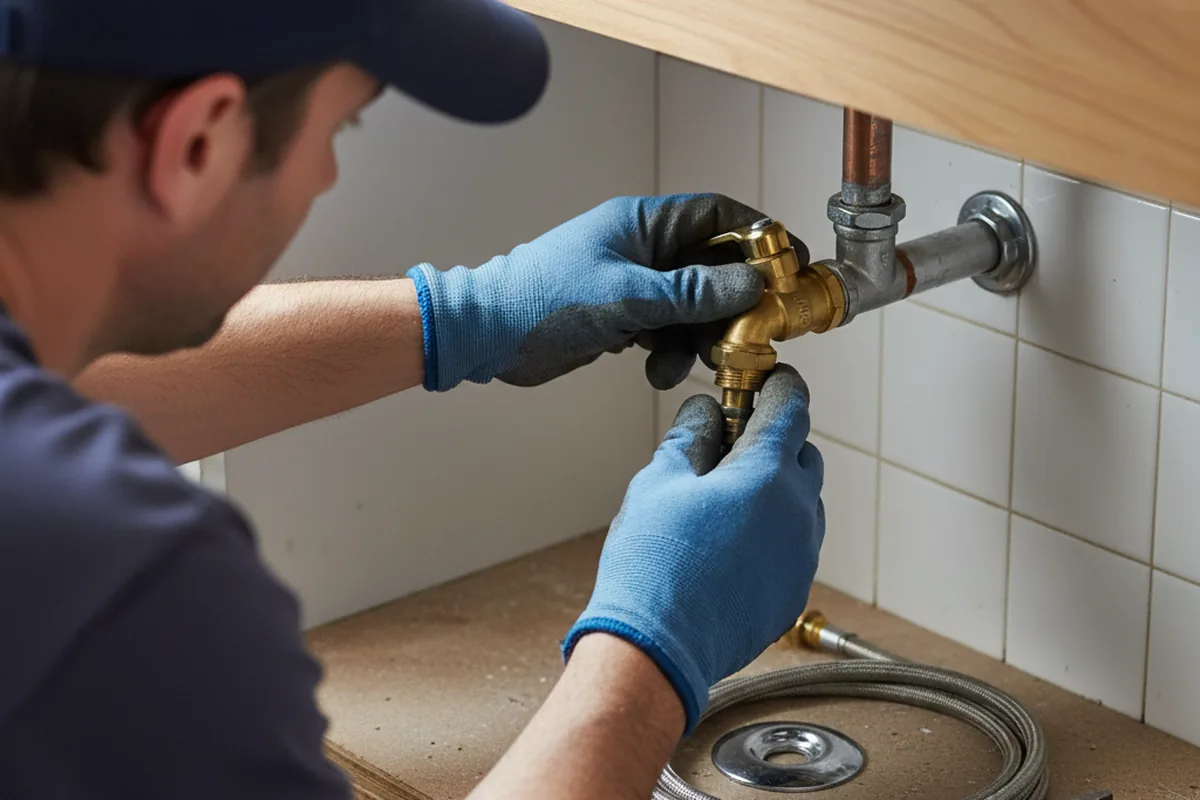 Shutoff valve and fitting work during Emergency Plumbing in Greenfield